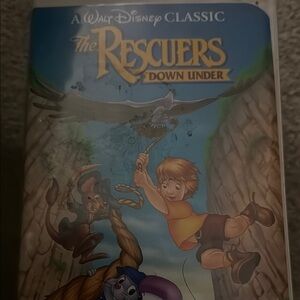 Disney's The Rescuers Down Under VHS - Blue and Yellow Cover